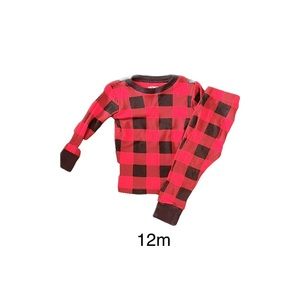 Red flannel pj set
